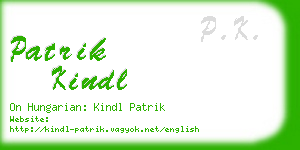 patrik kindl business card
